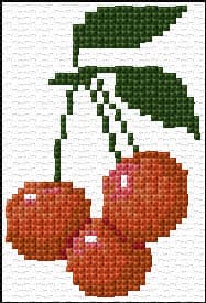 Cherry free cross-stitch pattern