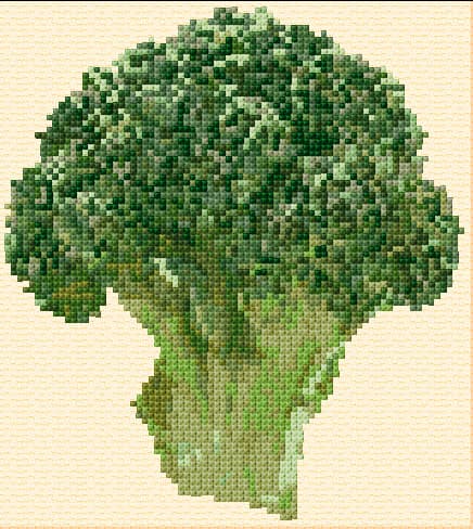 Broccoli free cross-stitch pattern