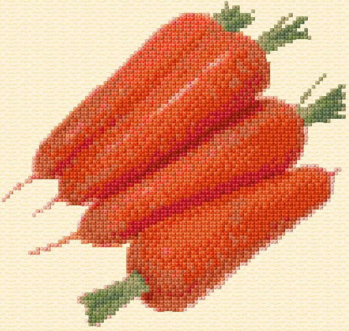 Carrots free cross-stitch pattern