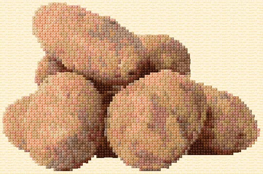 Potato free cross-stitch pattern