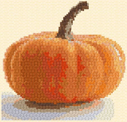 Pumpkin free cross-stitch pattern