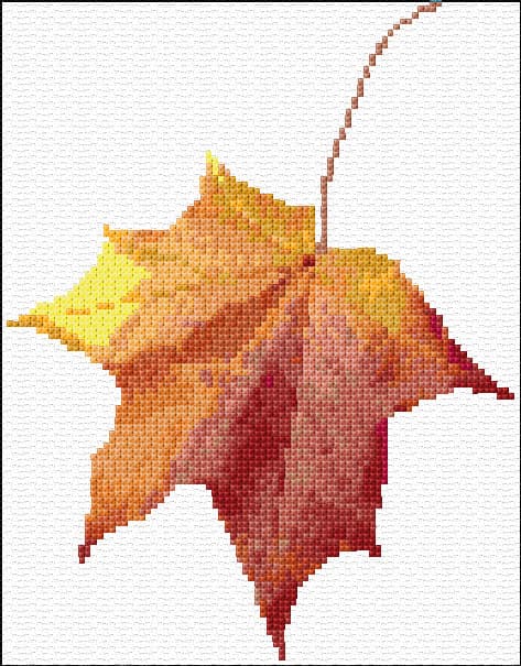 Maple Leaf free cross-stitch pattern