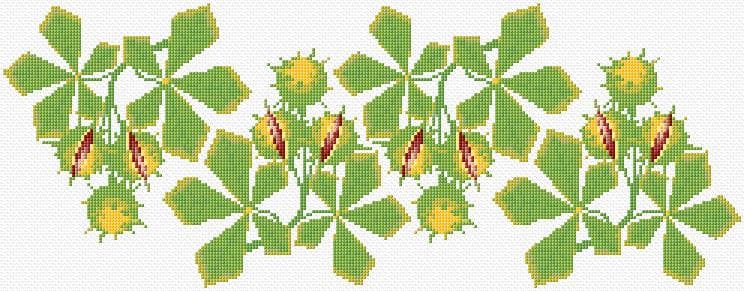 Chestnuts Border free cross-stitch pattern