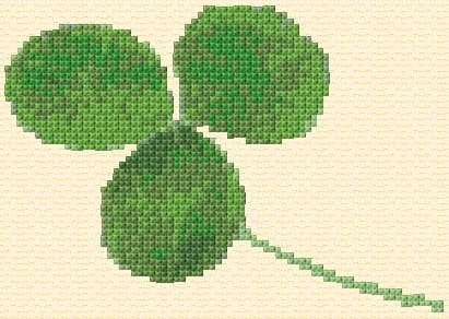 Clover free cross-stitch pattern