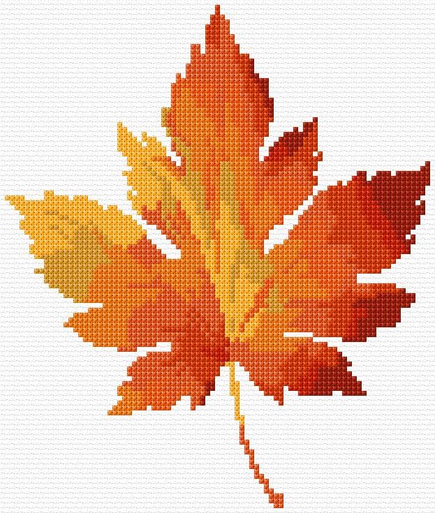 Mapple Leave free cross-stitch pattern
