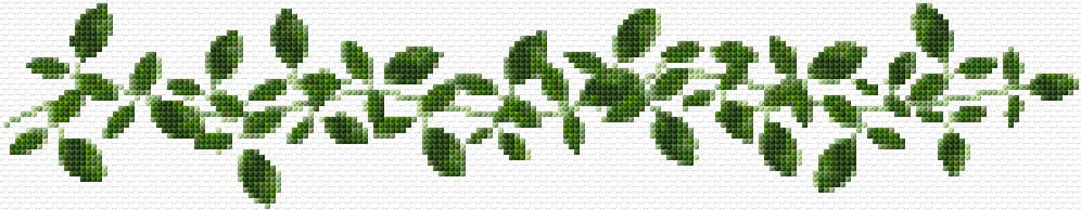 Leaves free cross-stitch pattern