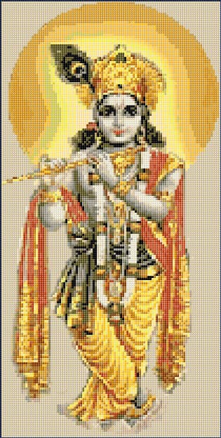 Lord Krishna free cross-stitch pattern