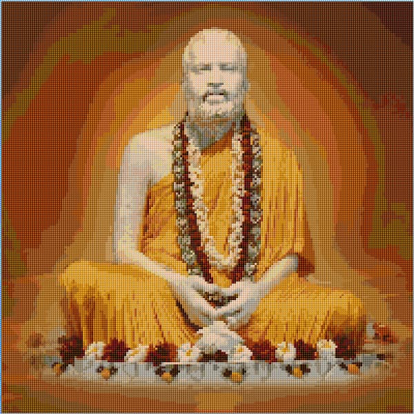 Sri. Ramakrishna free cross-stitch pattern