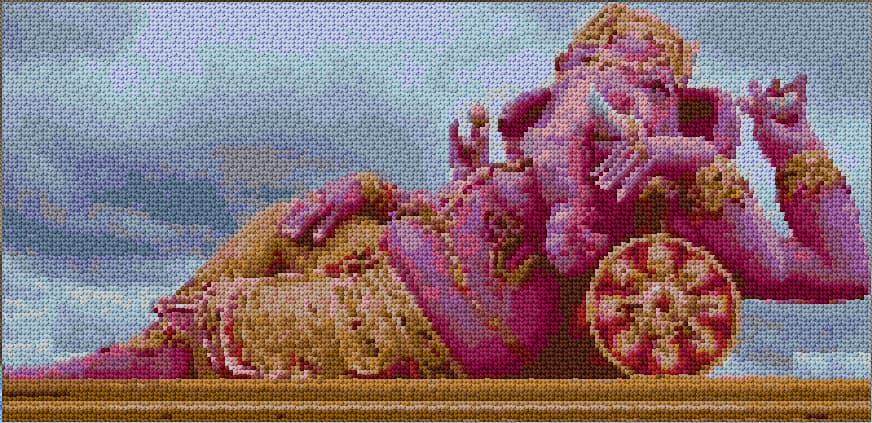 Lord Ganesha free cross-stitch pattern