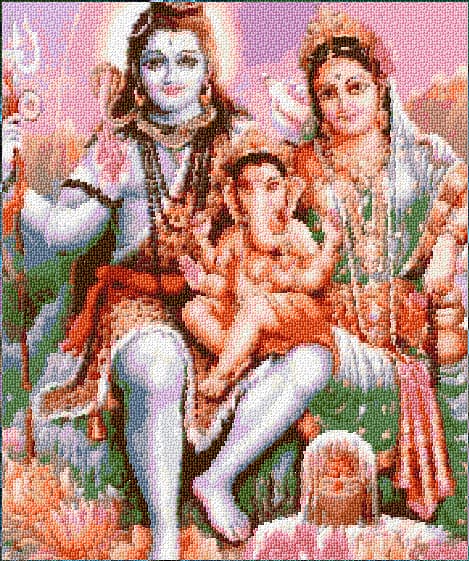 Ganesha free cross-stitch pattern