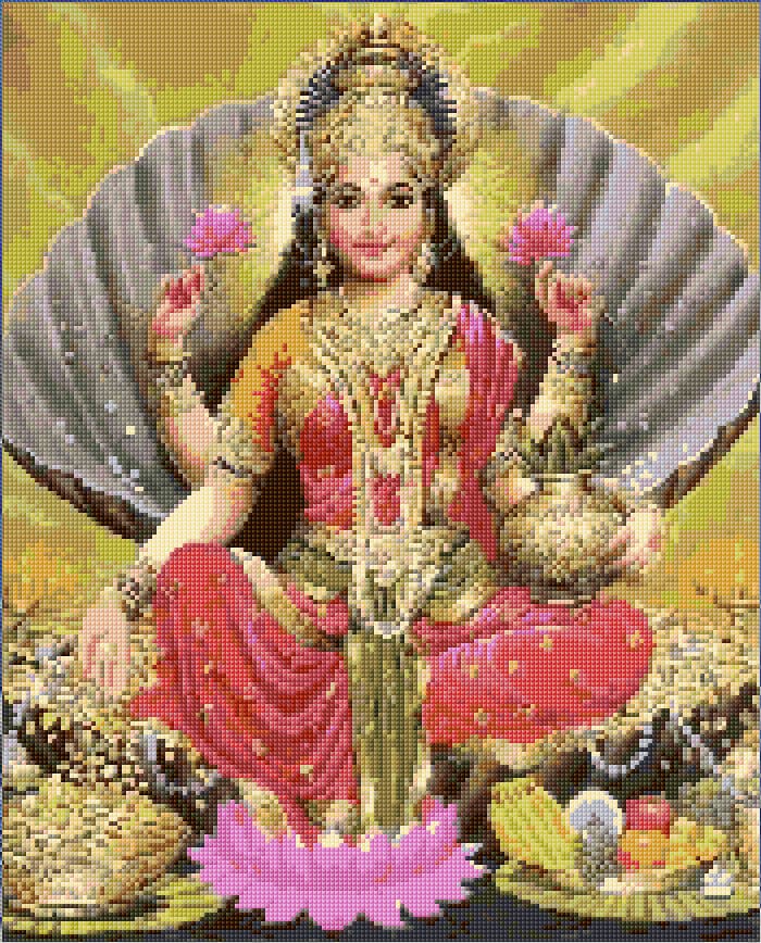 Lakshmi free cross-stitch pattern