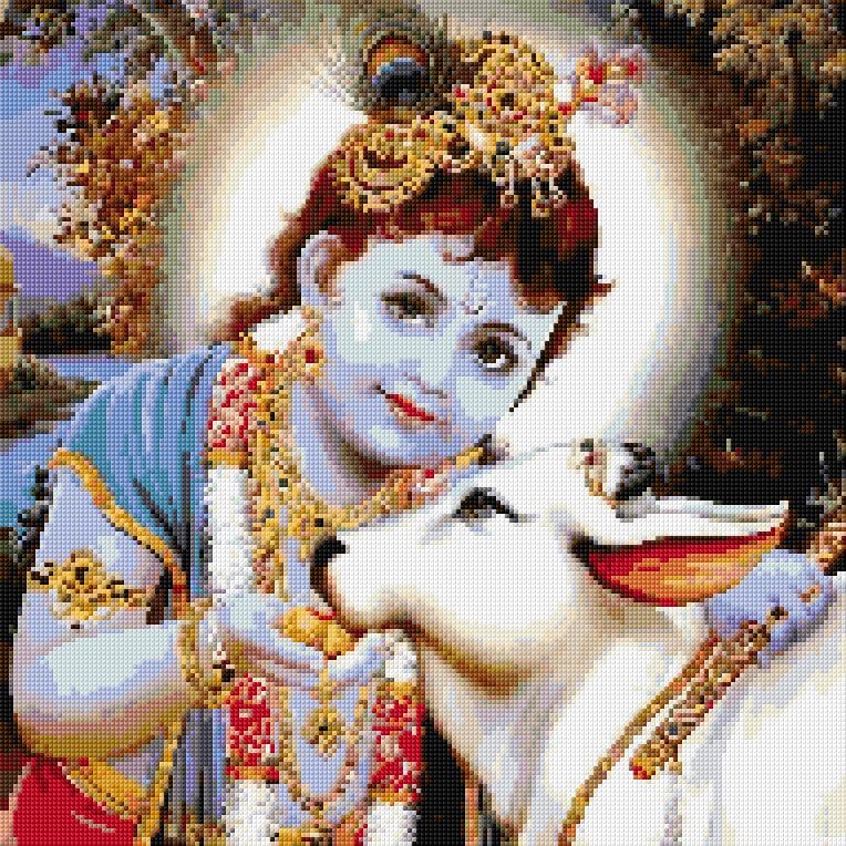 Baby Krishna free cross-stitch pattern