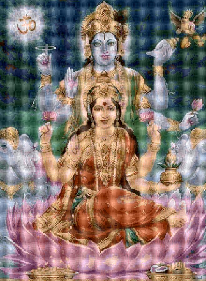 Hindu Devi Devta free cross-stitch pattern