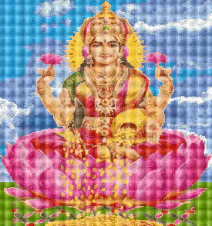 Lakshmi free cross-stitch pattern