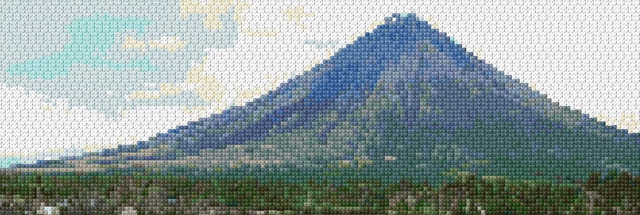Mayon Volcano (Philippine free cross-stitch pattern