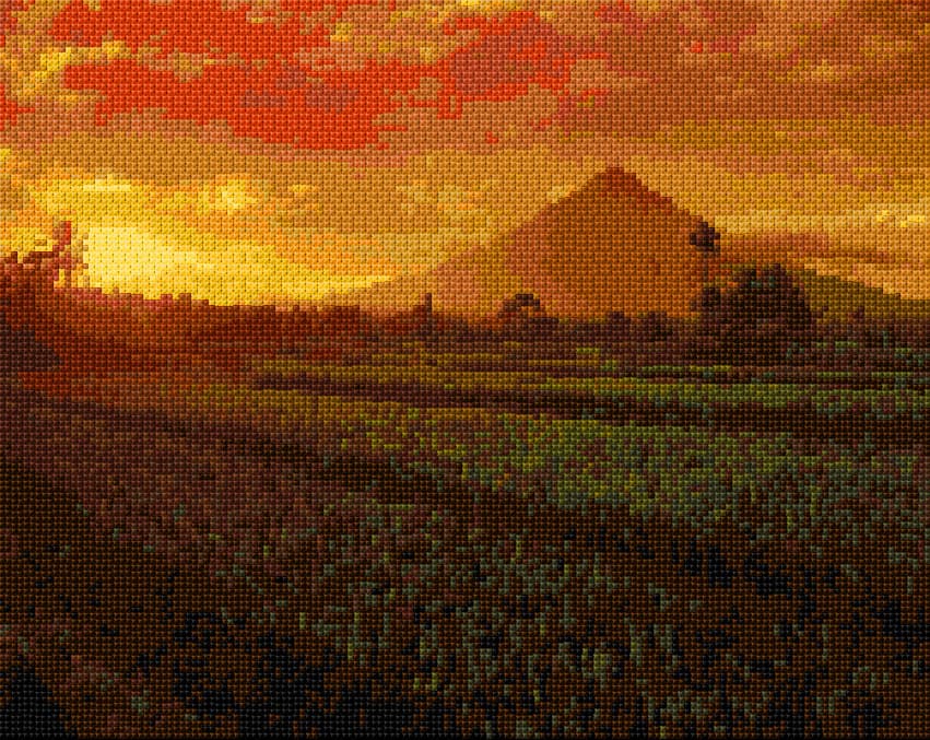 Mayon Volcano 2 free cross-stitch pattern