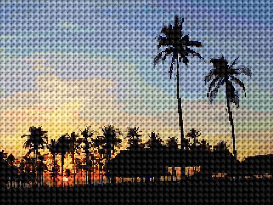 Night In Philipines free cross-stitch pattern