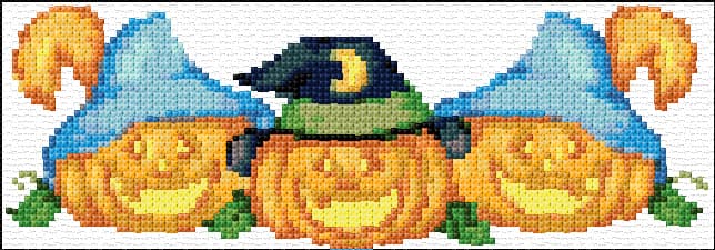 Pumpkins free cross-stitch pattern