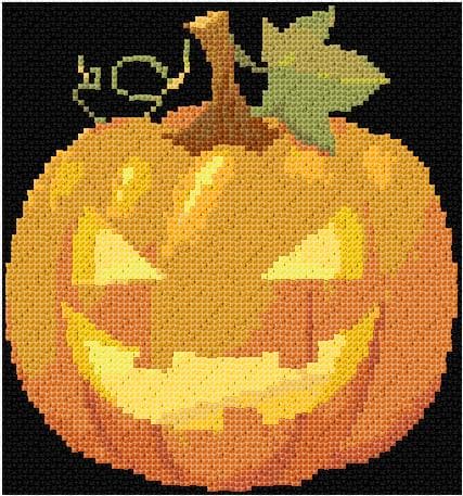 Pumpkin free cross-stitch pattern