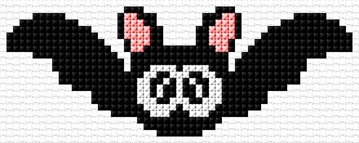 Bat free cross-stitch pattern