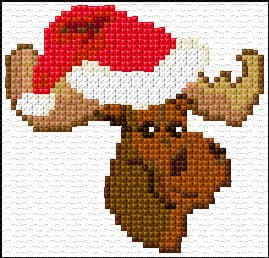 Moose free cross-stitch pattern