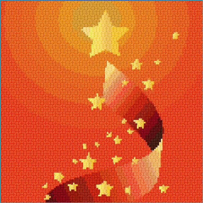 Merry Christmas free cross-stitch pattern