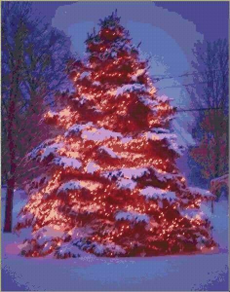 Christmas Tree free cross-stitch pattern