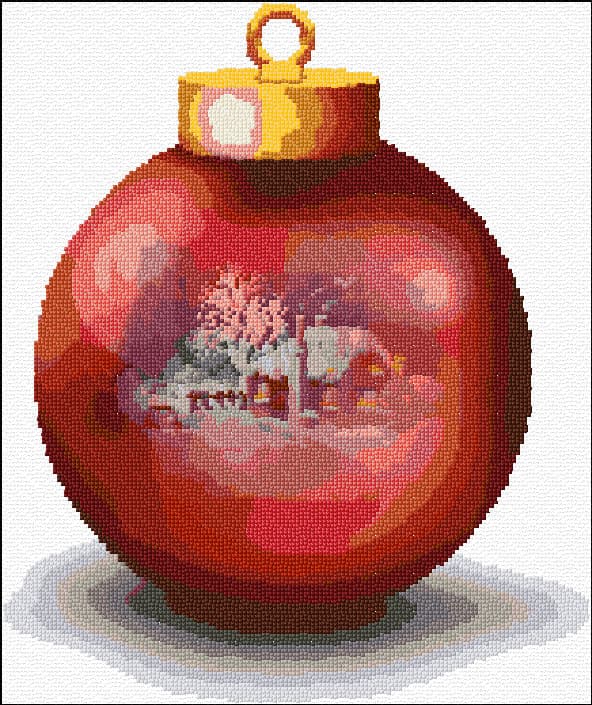 Merry Christmas free cross-stitch pattern