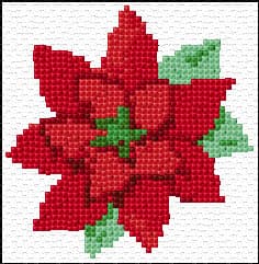 Christmas Flower free cross-stitch pattern