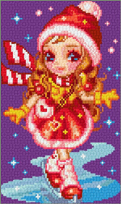Christmas Card free cross-stitch pattern