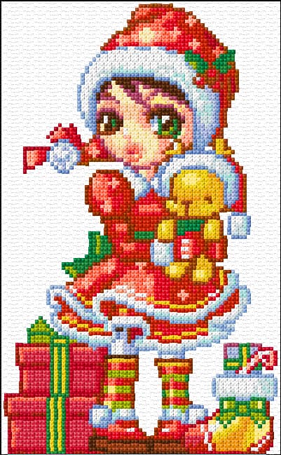 Christmas Card free cross-stitch pattern