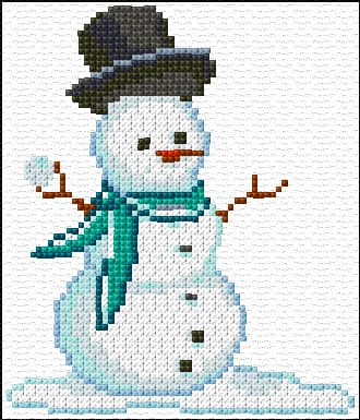 Christmas Card free cross-stitch pattern