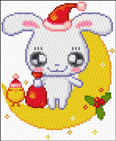 Christmas Card free cross-stitch pattern
