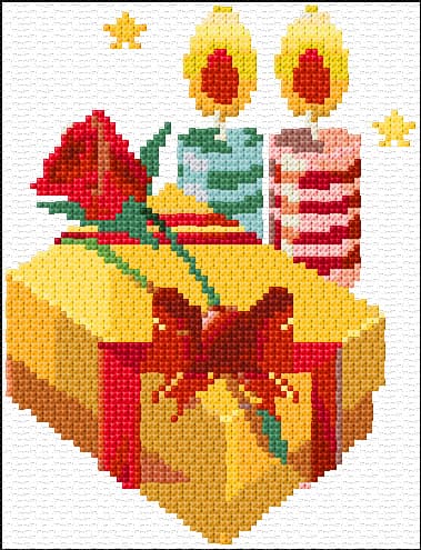 Christmas Card free cross-stitch pattern