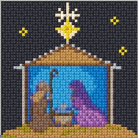 Nativity free cross-stitch pattern
