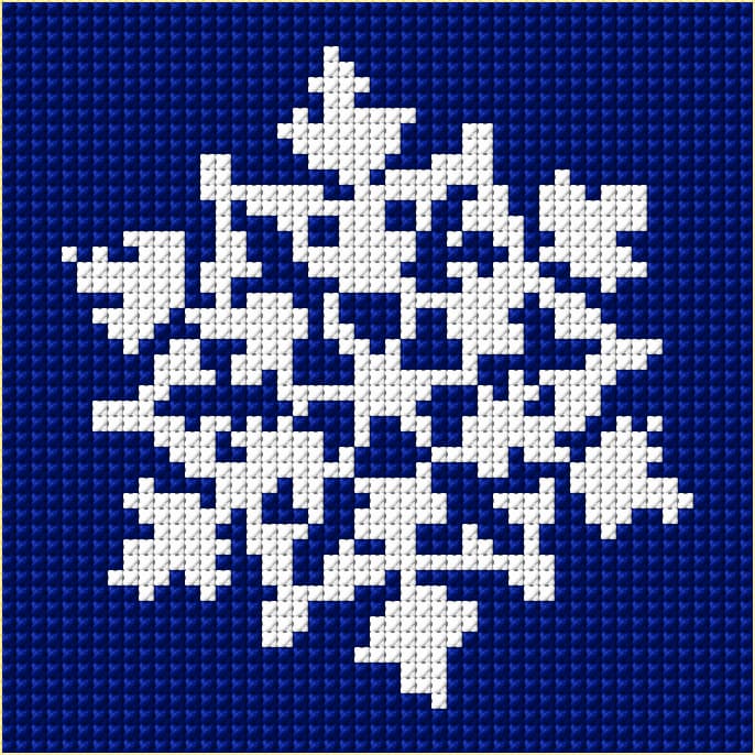 Snowflake free cross-stitch pattern