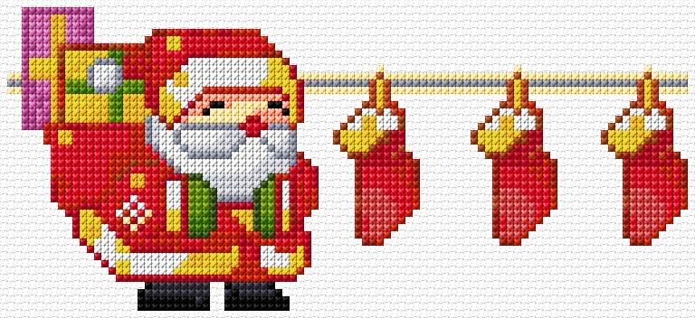 Santa free cross-stitch pattern