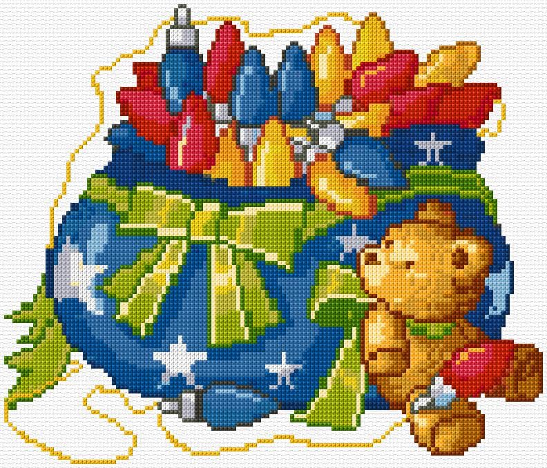 Christmas Card free cross-stitch pattern
