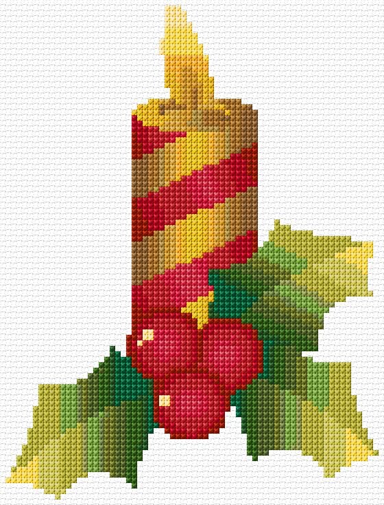Christmas Card free cross-stitch pattern
