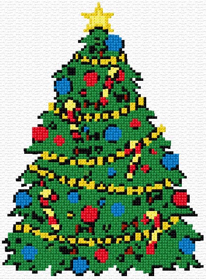Merry Christmas! free cross-stitch pattern