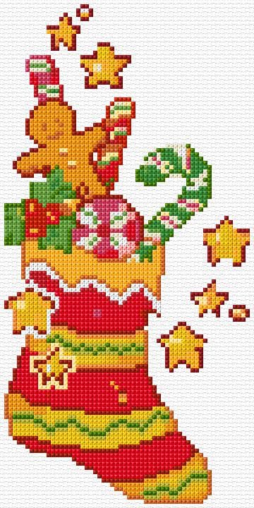 Christmas Card free cross-stitch pattern