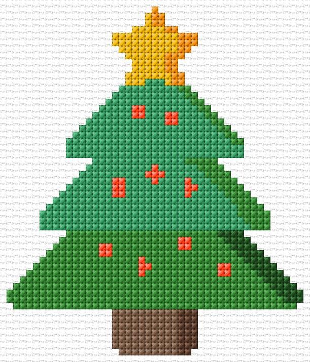 Christmas Card free cross-stitch pattern