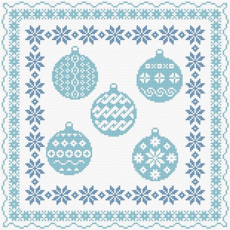 Christmas Napkin free cross-stitch pattern