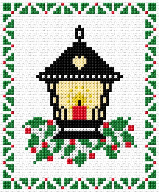 Christmas Card free cross-stitch pattern