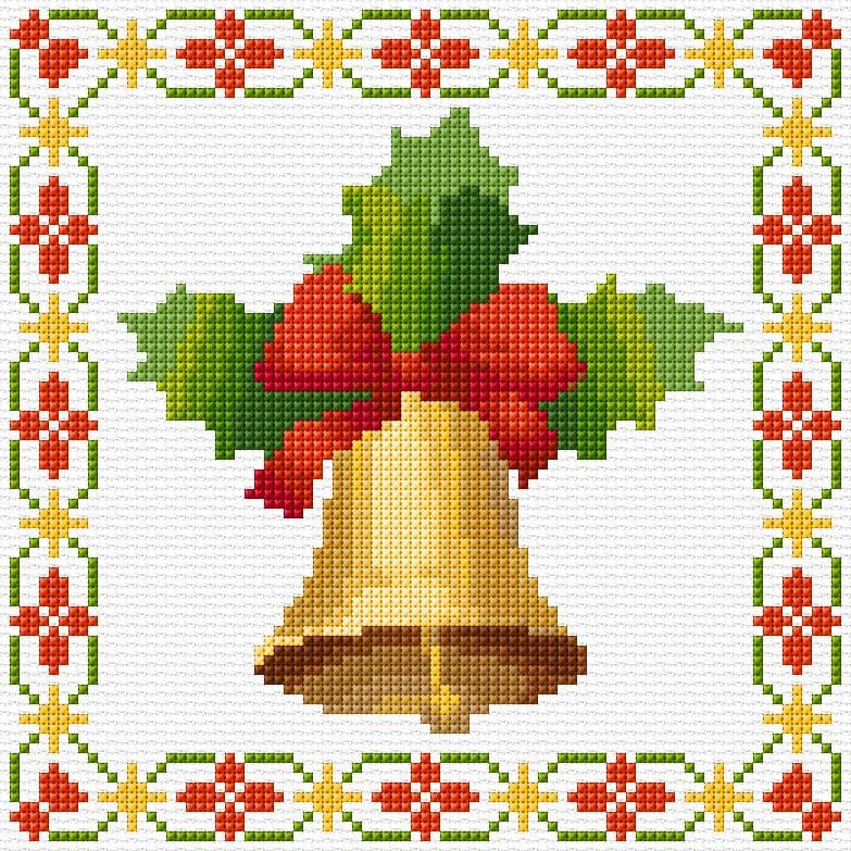 Christmas Card free cross-stitch pattern