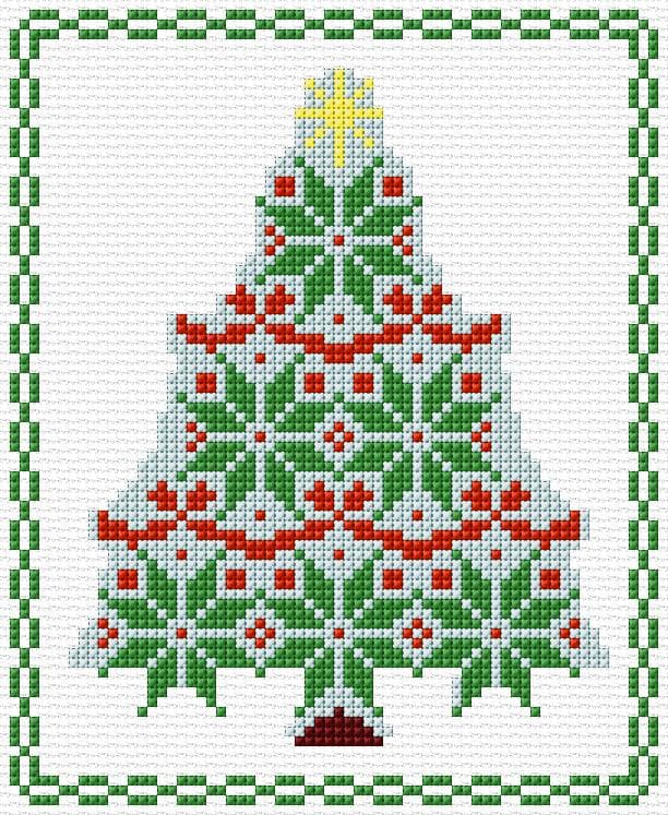 Christmas Tree free cross-stitch pattern