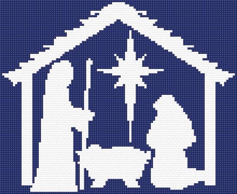 Nativity free cross-stitch pattern