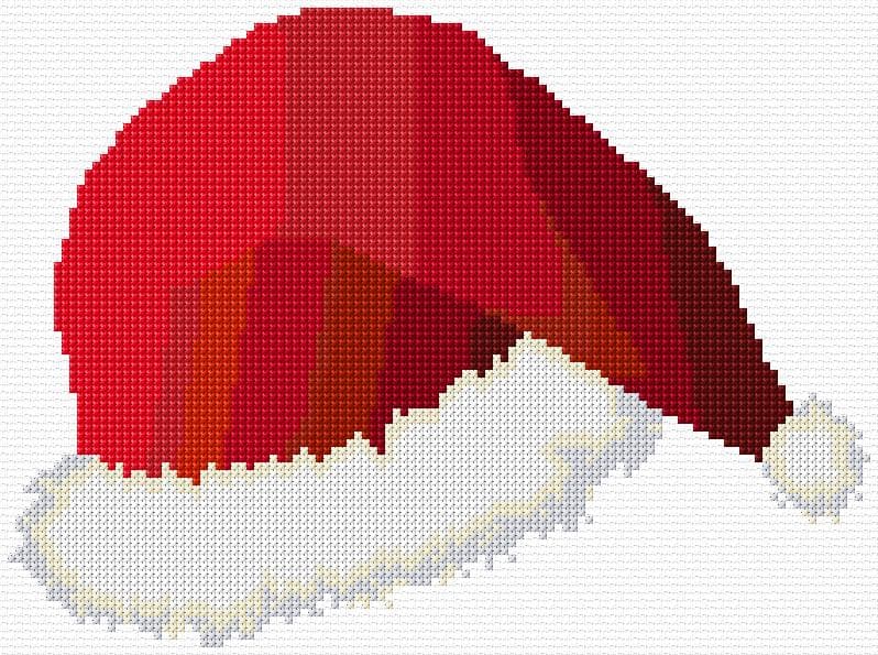 Christmas Hat free cross-stitch pattern