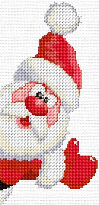Santa free cross-stitch pattern