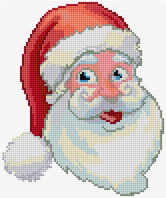 Santa free cross-stitch pattern